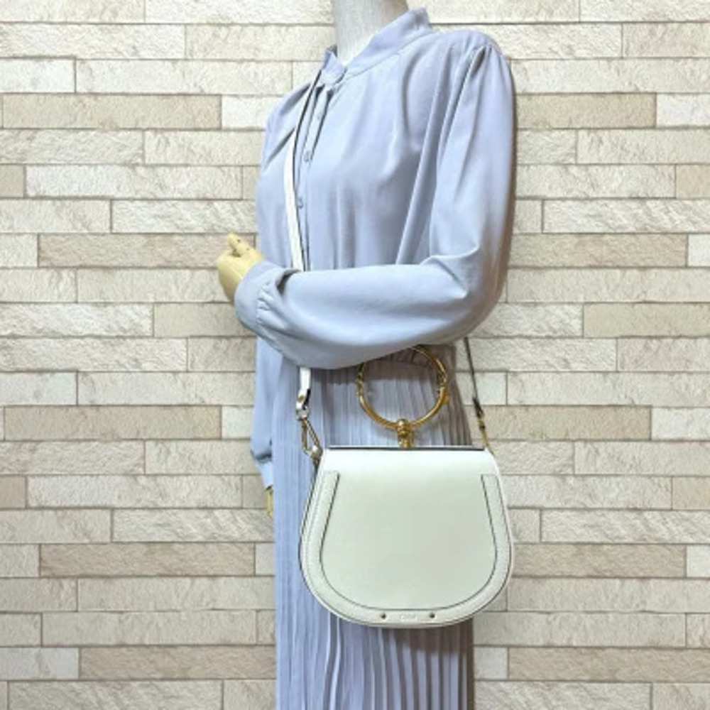 Chloe Bag 01 18 Shoulder White 68 65 Calfskin Bracelet Nile